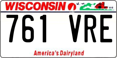 WI license plate 761VRE