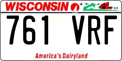 WI license plate 761VRF