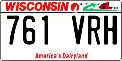 WI license plate 761VRH