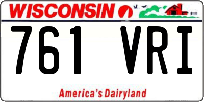 WI license plate 761VRI