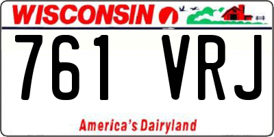 WI license plate 761VRJ