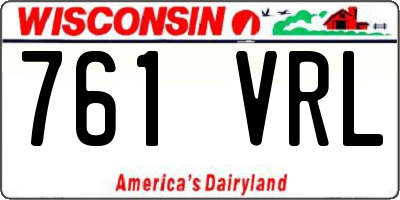 WI license plate 761VRL