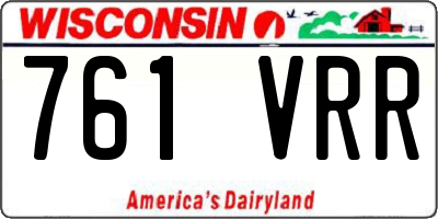 WI license plate 761VRR