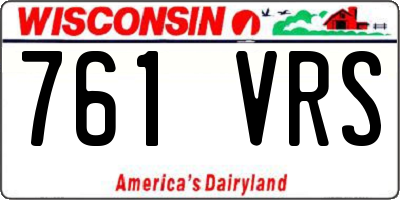 WI license plate 761VRS