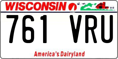WI license plate 761VRU