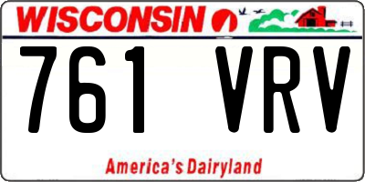 WI license plate 761VRV