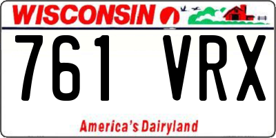 WI license plate 761VRX