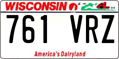 WI license plate 761VRZ