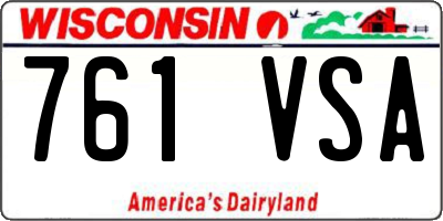 WI license plate 761VSA
