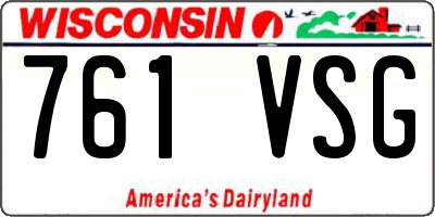 WI license plate 761VSG