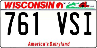 WI license plate 761VSI