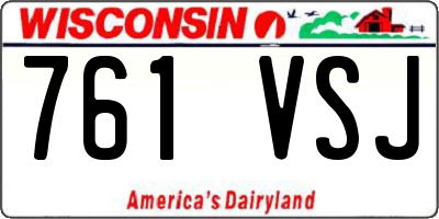 WI license plate 761VSJ