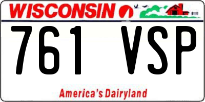 WI license plate 761VSP