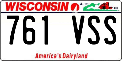 WI license plate 761VSS