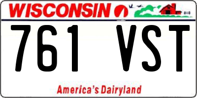 WI license plate 761VST