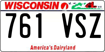 WI license plate 761VSZ