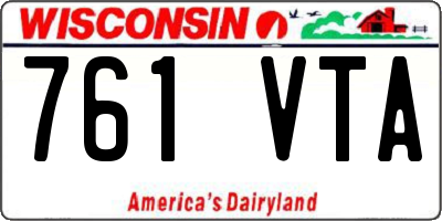 WI license plate 761VTA