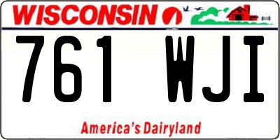 WI license plate 761WJI