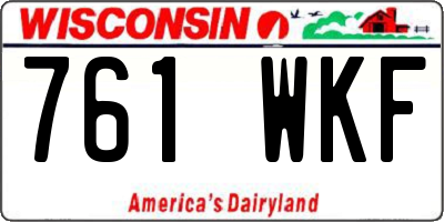 WI license plate 761WKF
