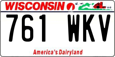 WI license plate 761WKV
