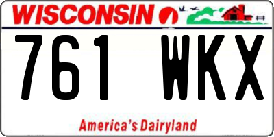 WI license plate 761WKX