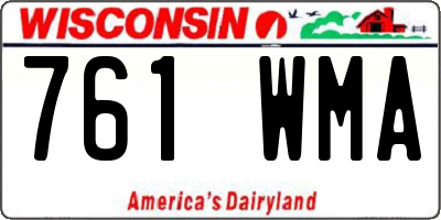 WI license plate 761WMA