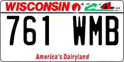WI license plate 761WMB