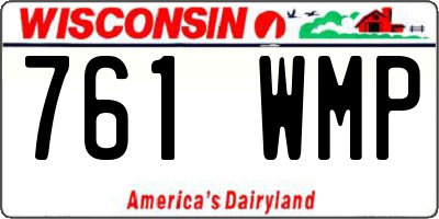 WI license plate 761WMP