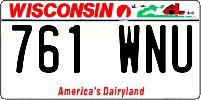 WI license plate 761WNU