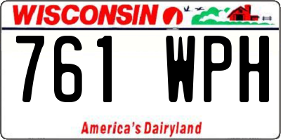 WI license plate 761WPH
