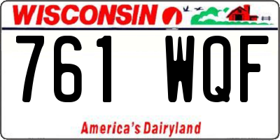 WI license plate 761WQF