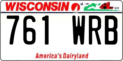 WI license plate 761WRB