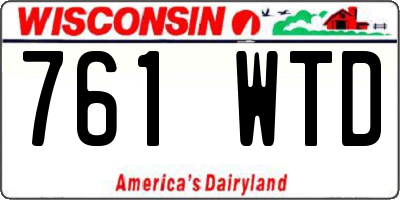 WI license plate 761WTD
