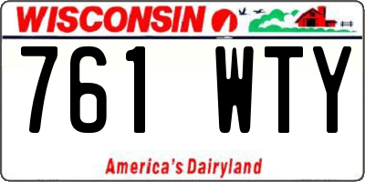 WI license plate 761WTY