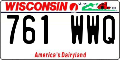 WI license plate 761WWQ