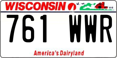 WI license plate 761WWR