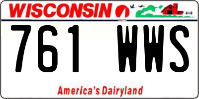 WI license plate 761WWS