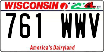 WI license plate 761WWV