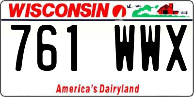 WI license plate 761WWX