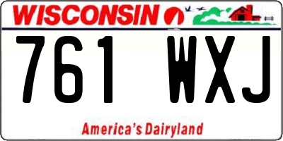 WI license plate 761WXJ