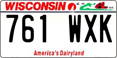 WI license plate 761WXK