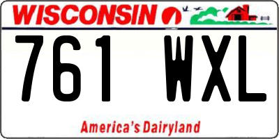 WI license plate 761WXL