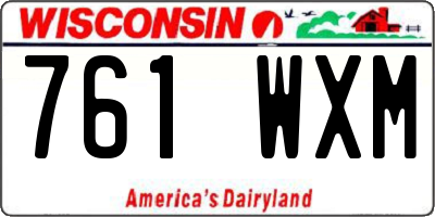 WI license plate 761WXM