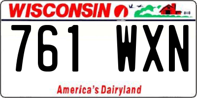 WI license plate 761WXN