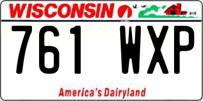 WI license plate 761WXP