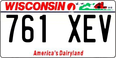 WI license plate 761XEV