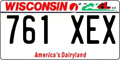 WI license plate 761XEX