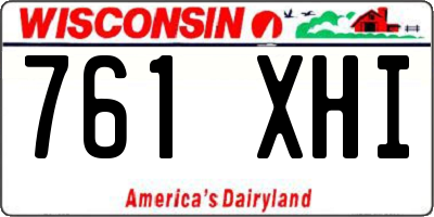 WI license plate 761XHI