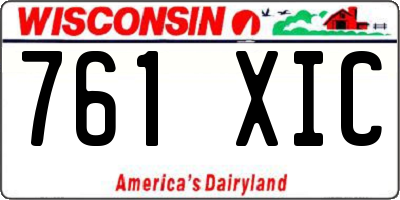 WI license plate 761XIC