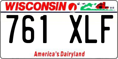 WI license plate 761XLF